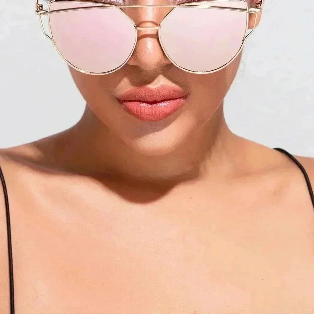 Elegant Women's Trendy Cat Eye Fashion Glasses Metal